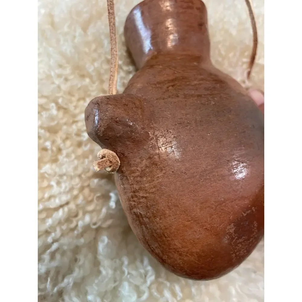 Antique MARICOPA Pottery CANTEEN Tohono O’odham NATIVE AMERICAN. Lena Albert?